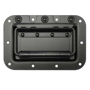 Speaker Cabinet Hardware: Penn Elcom - H1064K - Rivet Protected Recessed Handle - Black.
