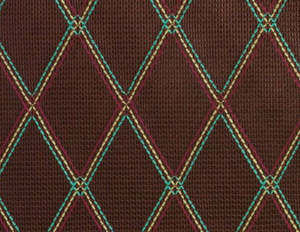 Speaker Cabinet Hardware: Grill Cloth - Brown With Diamond Pattern - Vox Type.