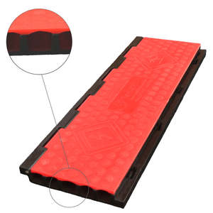 Cableguard: Cable Guard - Red Floor 5 Centre with Scalloped Lid.