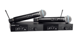 Pa Equipment: Shure - SLXD24D-BETA58-H57 - Digital Wireless Dual Handheld System (520-564 Mhz)