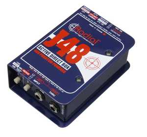 Di Boxes Dante Audio Solutions: Radial Engineering - J48 - Phantom Powered Active Direct Box.