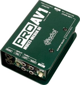 Di Boxes Dante Audio Solutions: Radial Engineering - ProAV1 - Single Channel Passive Multimedia Direct Box.