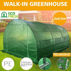 4.5m x 3m x 2 Tunnel Greenhouses Strong Galvanised Frame