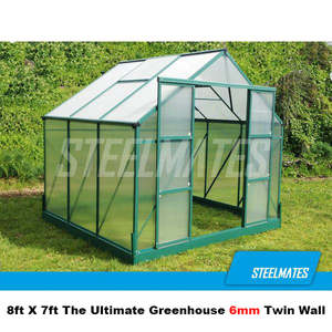 Greenhouse: 8ft X 7ft The Ultimate Greenhouse 6mm Twin Wall