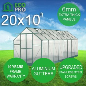 Greenhouse: 10ft X 20ft The Ultimate Greenhouse 6mm Twin Wall