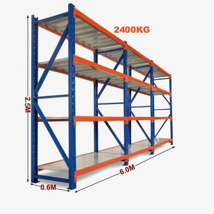 Heavy Duty Shelving 1: 2.5m Tall Triple Bay Heavy Duty Storage Shelving 2500H x 6000W x 600D