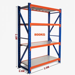 2.5m Tall Single Bay Heavy Duty Storage Shelving 2500H x 2000W x 600D