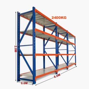 2m Tall Triple Bay Heavy Duty Heavy Duty Storage Shelving / 20ft container shelving