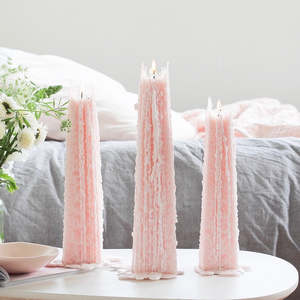 Icicle Candles: Peony Rose Icicle Candles