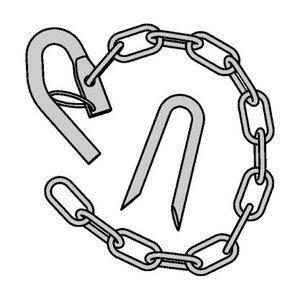 Gate Fastener Spring Ring & Staple 200mm - Living Rural