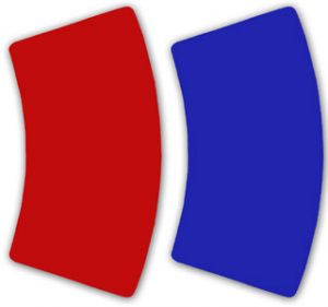 Products: Curved Illusion – Blue & Red (100pk)