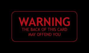 Products: WARNING Card (100pk)