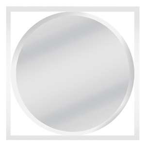 Round Mirror in Square Frame