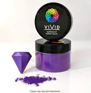 Edible Lustre Dusts: Vivid Edible Metallic Dust Royal Purple 50g | BB 04/26