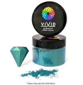 Edible Lustre Dusts: Vivid Edible Metallic Dust Forest Green 50g
