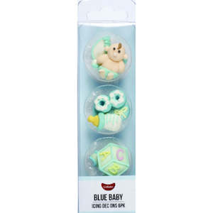 Sugar Decorations: GoBake Icing Decorations Blue Baby | 6/Pack