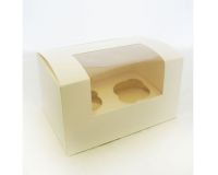GoBake Window Cupcake Box 2 Hole With Insert (Each)