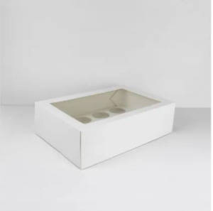 Cupcake Boxes: GoBake Window Cupcake Box 12 Hole with Insert (Each)
