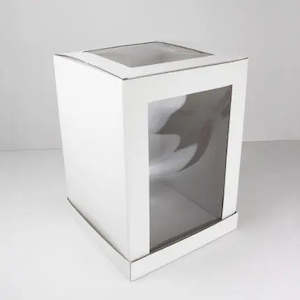 Corrugated Two Window Cake Box 12x12x14 Inch Tall