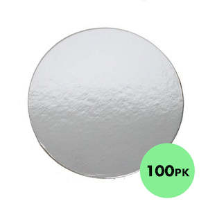 Cake Cards: Cake Disc Round Silver 10 Inch (254mm) 2mm | 100/Pack