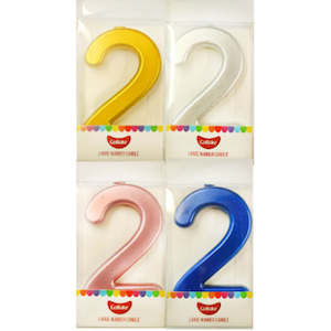Candles: GoBake Large Metallic Number Candles #2