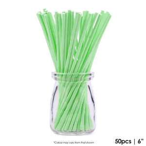 Cake Dowels: Cake Craft 6 Inch Pop Sticks Green 50/Pack
