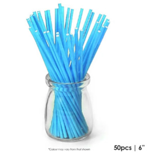 Cake Craft 6 Inch Pop Sticks Blue 50/Pack
