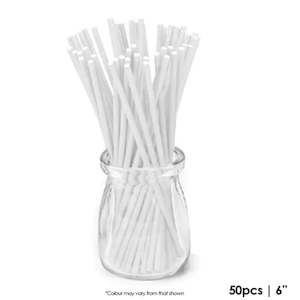 Cake Dowels: Cake Craft 6 Inch Pop Sticks White 50/Pack