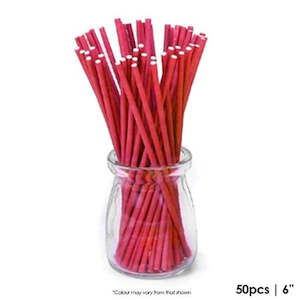 Cake Dowels: Cake Craft 6 Inch Pop Sticks Red 50/Pack