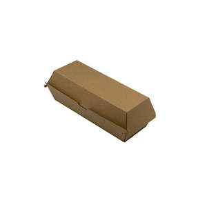 Eco: Kraft Cardboard Hot Dog Clamshell 210x70x80mm | 200/Carton
