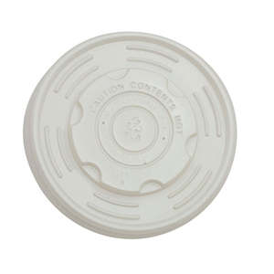 Eco Plates Bowls: Green Choice CPLA Lid for 12-16oz Soup Bowl White 50/Pack