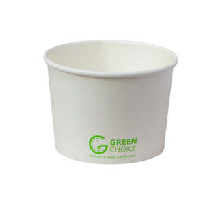 Green Choice White PLA Coated Soup Bowl 16oz 25/Pack