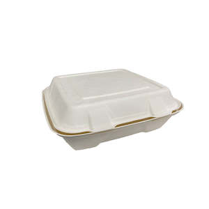 Eco: Sugarcane Meal Clamshell 204x220x43mm B036 | 50/Pack