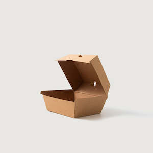 Eco: Kraft Corrugated Jumbo Burger Box 110x110x100mm | 200/Ctn