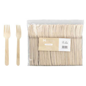 Wooden Cutlery: M Wooden Fork 160mm | 1000/Ctn