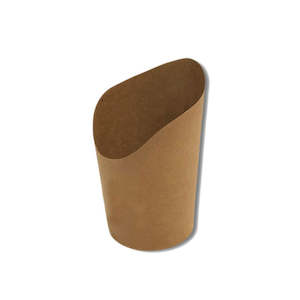 Kraft Trays: Kraft Brown Medium Chip Cup 75Rx130H | 50/Pack