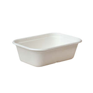 Sugarcane Containers Lids: Green Choice Sugarcane Rectangle Container 650ml 125/Pack