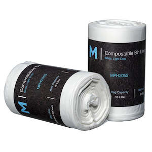 Bin Liners With Handles: M Compostable Bin Liners 18 Litre 50/Roll