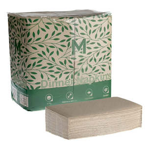 Dinner Serviettes: M Quilted Dinner Napkins 2 Ply 1/8 Fold Kraft | 100/Pack