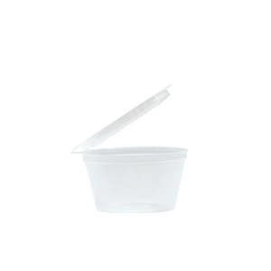 Portion Cups: TCC50 Portion Cup with Hinged Lid 50ml 50/Pack