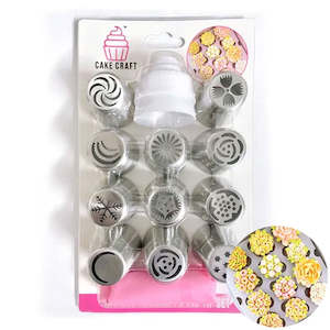Piping Bags Tips: Cake Craft Russian Piping Tip Set | 13 Piece
