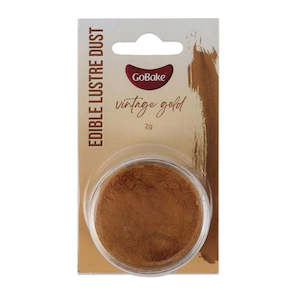 Edible Lustre Dusts: GoBake Edible Lustre Dust Vintage Gold 2g