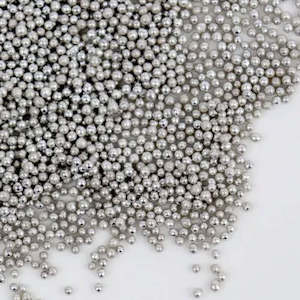 GoBake Cachous 2mm Shiny Silver 90g