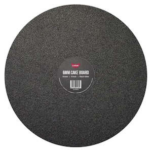 Cake Board Round Glitter Black 14 Inch | 6mm Thick Masonite