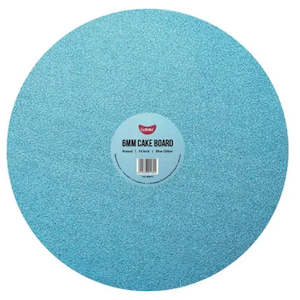 Cake Boards Round: Cake Board Round Glitter Blue 14 Inch | 6mm Thick Masonite