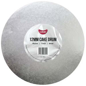 Cake Board Round Silver 7 Inch | 12mm Drum Board