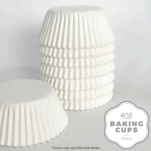 Muffin Cups: Cake Craft 408 Baking Cups | White | 200/Pack