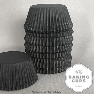 Muffin Cups: Cake Craft 408 Baking Cups | Black | 200/Pack