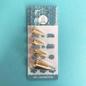 Cake Craft Star Piping Tip Set | 4 Piece Set