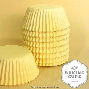 Muffin Cups: Cake Craft 408 Baking Cups | Pastel Yellow | 200/Pack